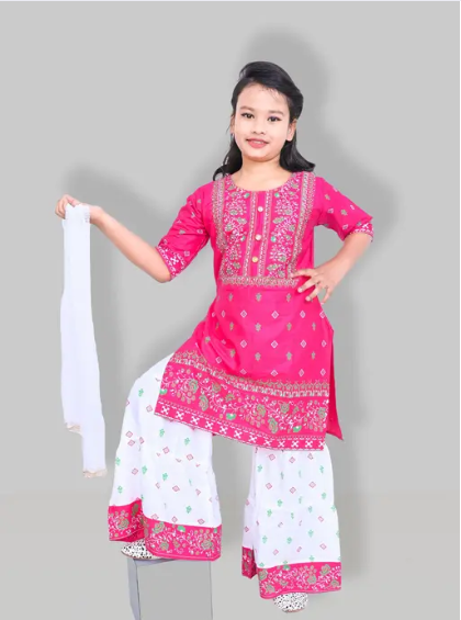 Girls plazo & Dresses Pack Of 1