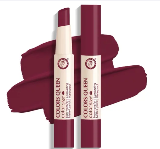 Colors Queen Color Stay Long Lasting Matte Lipstick for Women (Rich Maroon, 2.1 g)