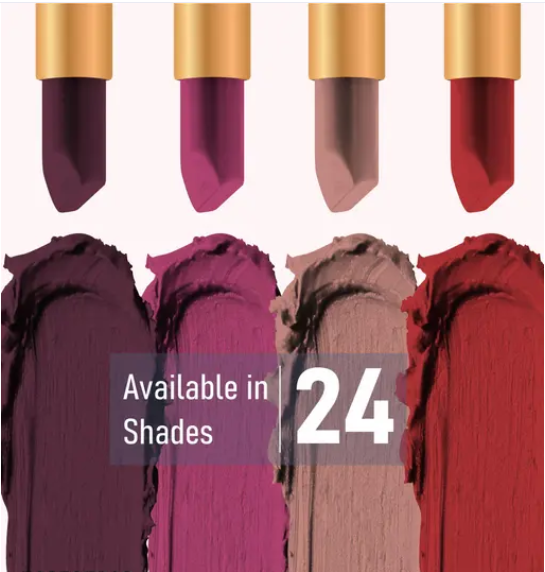 Silvi®-Prime Matte Lipstick Vintage Feel|Lightweight & Long-Lasting Formula|Lusty Matte Finish One Swipe Application|Non-Drying, Vitamin E Infused 4 Gram (MultiShades) Pack-1